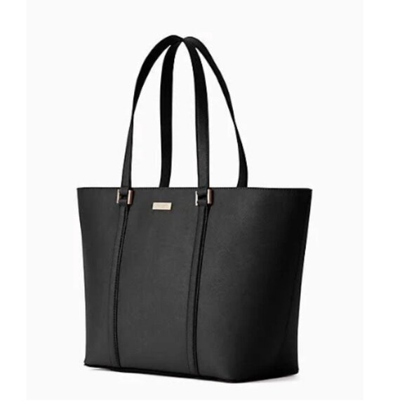 Kate Spade New York Newbury Lane Jules Black Saffiano Leather Tote Bag - Picture 1 of 15